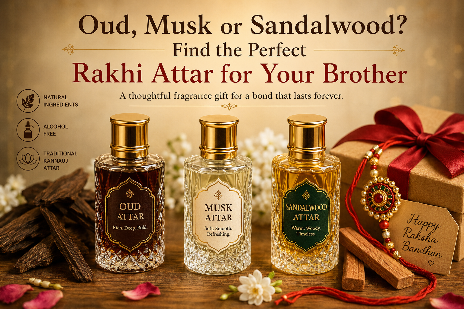 Oud, Musk or Sandalwood? Find the Perfect Rakhi Attar for Your Brother