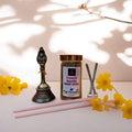 Jar of 'French Vanilla' doop sticks with decorative elements on a light background