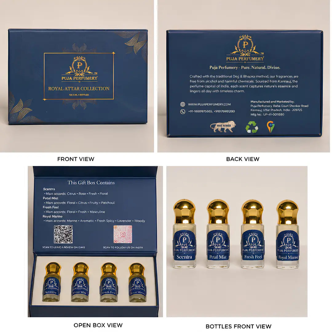 Royal Attar Collection | Premium Luxury Perfume Gift Set | Non-Alcoholic Attar Collection